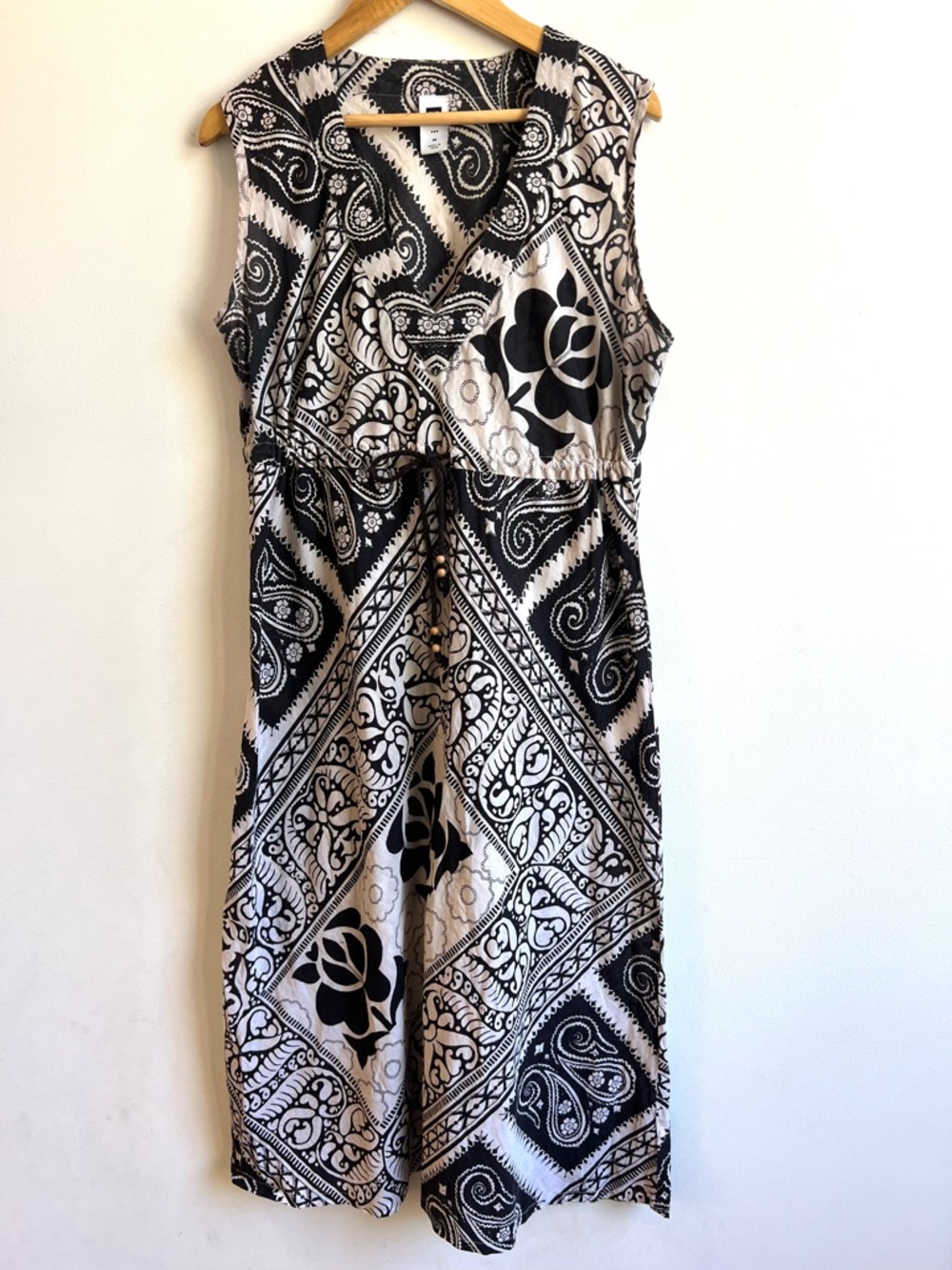 GAP Black and White Paisley Floral Dress
